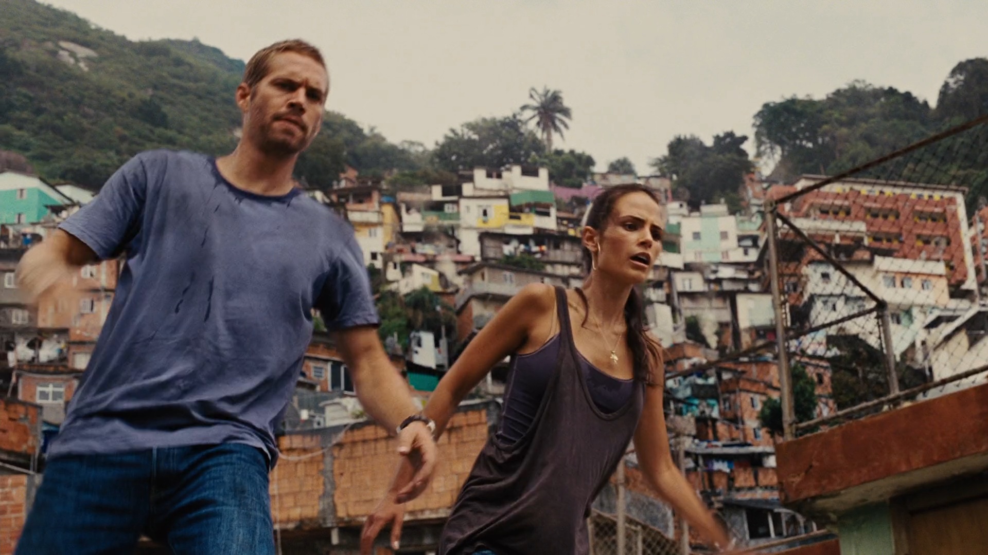 Favela chase with Santa Marta as the on-screen Rio setting